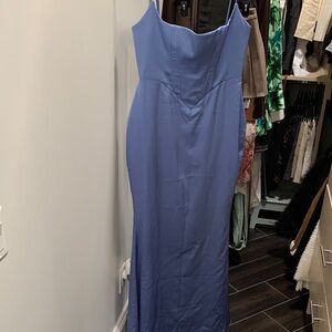 House of CB OLIVETTE
Periwinkle Satin Corset Maxi Dress